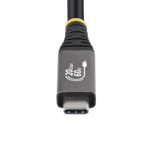 StarTech 10ft (3m) USB4 Cable, 20Gbps, USB-IF Certified USB-C Cable, 60W PD, 4K 120Hz DP 2.1, TPE Jacket, Black USB-C Cord