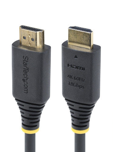 StarTech 8ft (2.4m) Premium Certified High Speed HDMI Cable, 4K 60Hz/1440p 144Hz, HDR10/HDCP 2.2/ARC, 18Gbps, UHD HDMI 2.0 Cord for TV/Monitor, TPE Jacket
