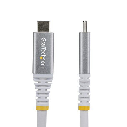 StarTech 10ft (3m) USB4 Cable, 20Gbps, USB-IF Certified USB-C Cable, 60W PD, 4K 120Hz DP 2.1, TPE Jacket, White USB-C Cord