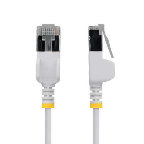 StarTech 1ft White Ultra Slim Cat6A Ethernet Cable, 10 Pack, Snagless, FTP, Pure Bare Copper Wire, 34AWG Ultra Slim RJ45 Network Patch Cord