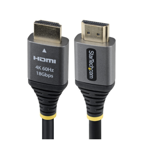 StarTech 8ft (2.4m) Premium Certified High Speed HDMI Cable, 4K 60Hz/1440p 144Hz with HDR10/ARC, 18Gbps, High-Flex HDMI 2.0 Cord for Monitor/TV, TPE Jacket