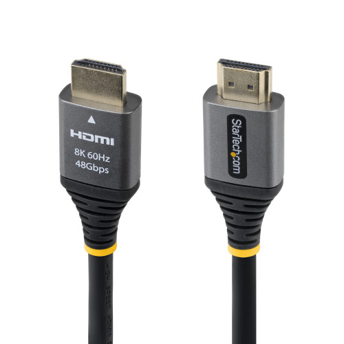 StarTech 1ft (30cm) Certified Ultra High Speed HDMI Cable, 8K 60Hz/4K 120Hz, HDMI 2.1 Cable with HDR10+ / eARC, 48Gbps, 8K HDMI Cord for Monitor/TV, TPE Jacket