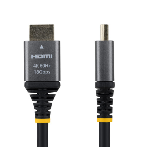StarTech 12ft (3.6m) Premium Certified High Speed HDMI Cable, 4K 60Hz/1440p 144Hz with HDR10/ARC, 18Gbps, High-Flex HDMI 2.0 Cord for Monitor/TV, TPE Jacket