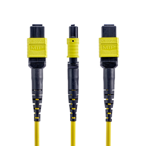 StarTech 7m (23ft) MTP /MPO Fiber Optic Cable, 12F Type-B, OS2 Single Mode MTP/APC Female Fiber Patch Cable, 9/125 m, OFNP Plenum, MTP-12 Fiber Jumper Cord