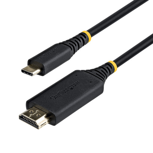 StarTech 10ft USB-C to HDMI Adapter Cable, Gripping HDMI Connector, 4K 60Hz, Thunderbolt Compatible, HDR, Uni-Directional Cord for MacBook, Dell, HP, Lenovo