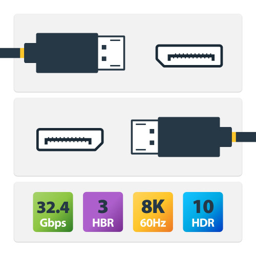 StarTech 25m (82ft) DisplayPort 1.4 Hybrid Active Optical Cable (AOC), CMP Plenum, 8K 60Hz, 32.4Gbps, Active DisplayPort Cable