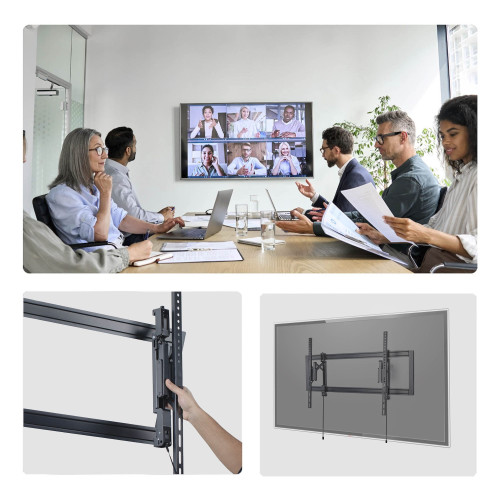 StarTech UL Listed Extendable TV Wall Mount for up to 105in 176lb (80kg) Display, Easy Rear Access, Laterally Adjustable Bracket Supports up to VESA 1000x600