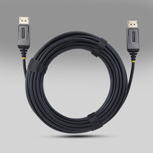 StarTech 10m (33ft) DisplayPort 1.4 Hybrid Active Optical Cable (AOC), CMP Plenum, 8K 60Hz, 32.4Gbps, Active DisplayPort Cable