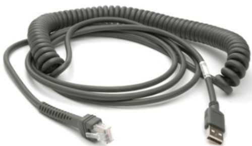 Zebra Cable, USB, Series A Connector, 15ft (4.6M) Coiled