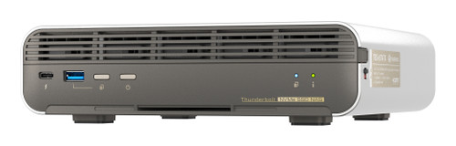 QNAP 5-bay All-Flash NASbook, Intel Core i5-1235U 10C(2P+8E)/12T up to 4.40GHz, onboard 16GB RAM, 5 x E1.S bay, 1 x 10GBASE-T + 1 x 2.5GbE, 1 x HDMI 1.4b, 2 x USB 3.2 Gen2 Type-A + 1 x USB 2.0, 2 x Thunderbolt 4 - TBS-h574TX-i5U-16G-US