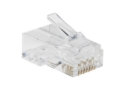 Eaton Tripp Lite Series Cat6 Rj45 Pass-through Utp Modular Plug, 50 Pack, Taa - Clear Rj45 Cat6 Connectors Terminate Round Solid Or Stranded Conductor Cabling In Data And Voice Ethernet Applications. - N232-050-UTP