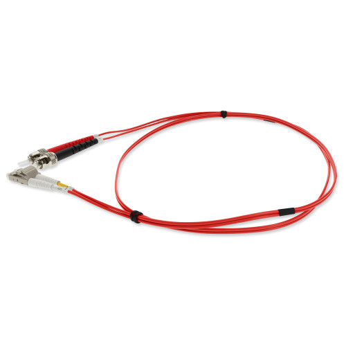 AddOn 2m St (male) To Lc (male) Om1 Straight Red Duplex Fiber Ofnr (riser-rated) Patch Cable - ADD-ST-LC-2M6MMF-RD-TAA