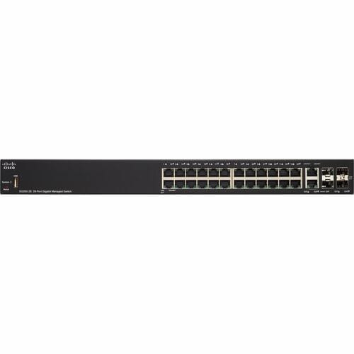 Cisco Refurbished SG350-28 Ethernet Switch - 26 Ports - Manageable - Gigabit Ethernet - 1000Base-T, 1000Base-X  - SG350-20-K9-CN-RF
