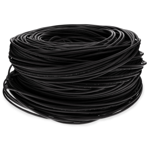 AddOn 1000ft Non-Terminated Black Cat6 Straight UTP PVC Copper Patch Cable - ADD-CAT6BULK1K-BK