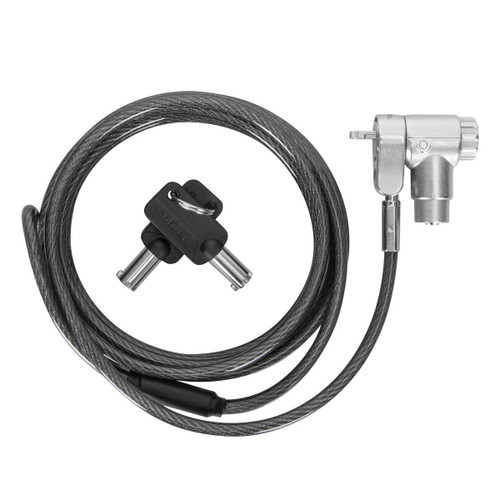 Targus Defcon Ultimate Universal Master Keyed Lock - Silver - Galvanized Steel - 6.50 ft - For Notebook, Docking Station, Monitor - ASP95MKGLX-25