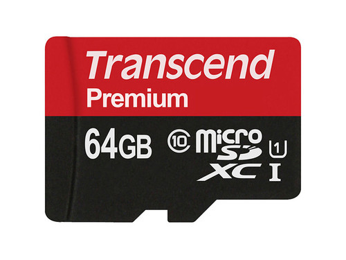 Transcend 64GB Microsdxc Class10 U1 W/Adapter - TS64GUSDU1