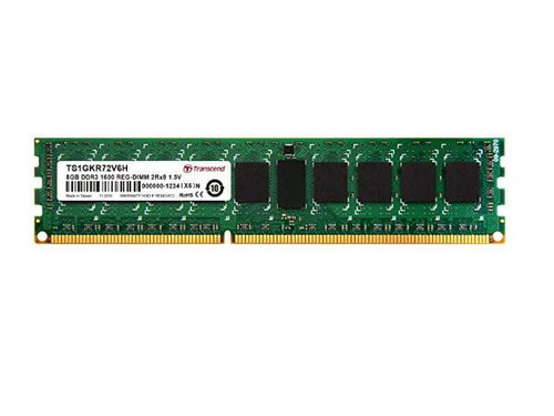 Transcend 8GB Ddr3 1600 (Pc3 12800) 240Pin Registered DIMM, 2Rankx8, Cl11, Server Memory (Made Of 512Mx8 Major Brand Chips) - TS1GKR72V6H