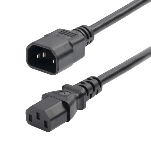 Startech 2Ft Universal Power Cord With Iec 60320 C14 To C13 Connectors; Rated To Carry 250V At 10A; Ul Listed; Wire: 100% Copper; Fire Rating: Vw-1; 18Awg; Jacket Rating: Sjt; Temp Range: -4 To 221&Deg;F; Cable O.D.: 0.3In - 8713-8200-POWER-CORD