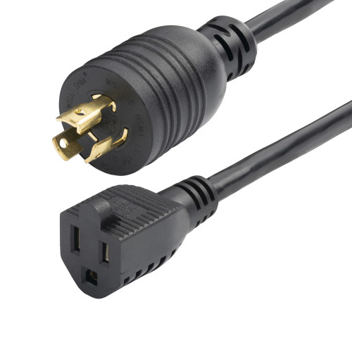 Startech 1Ft Heavy Duty Power Cord With Nema L5-15P To Nema 5-15R Connectors; 125V At 15A; Ul Listed; Wire 100% Copper; Fire Rating: Vw-1; 14Awg; Jacket Rating: Sjt; Temp Range: -4 To 221&Deg;F; Cable O.D.: 0.44In TAA Compliant - W31C-4100-POWER-CORD