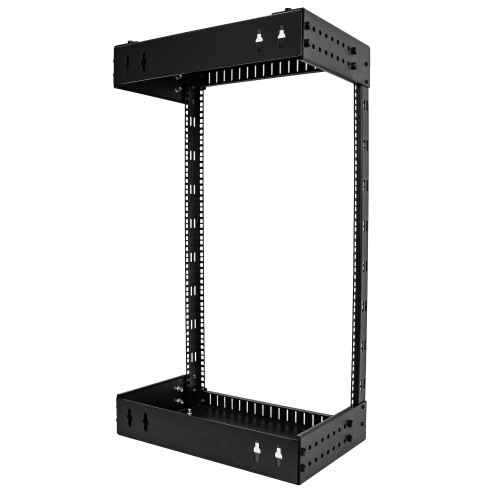 Startech 2-Post 18U Open Frame Network Rack With Adjustable Depth (12-20In) - Durable Heavy-Duty 19In Data Server Rack - Efficient Flat Pack Shipping And Hassle-Free Installation - M6 Cage Nuts, Screws Included - Eia/Eca-310 - RACK-18U-20-WALL-OA