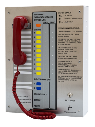 Talk-A-Phone Area Of Rescue Command Unit With 5-station Capacity. Use Aor-tr-10 To Flush Mount. - AOR-5