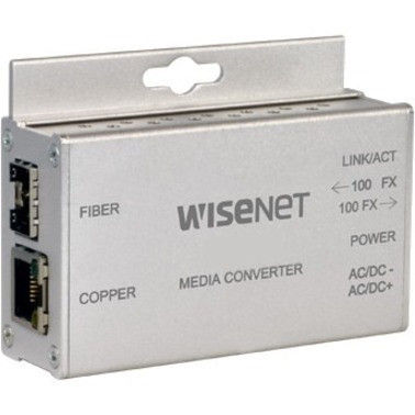 Hanwha Hardened 100mbps Media Converter, SFP, 48v PoE, Power Supply Included. 30w Output, SFP Module Required - TMC-FSFPPOE30M