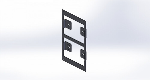 Havis 1-Piece Equipment Mounting Bracket, 5in Mounting Space, Fits Dual Whelen Arges Controllers - C-EB50-WSB-1P