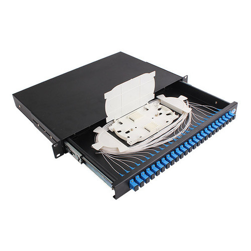 Enet 1U 19ft Fiber Patch Panel, fully loaded (32) 1x16F MTP/APC(male) - 2x8F MTP/UPC(male) OM4 Method A - 8001QSFP32-ENC