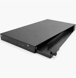 Enet 1U Rack Mount 2 Slot Termination Box Enclosure LGX Chassis (12 LC Multimode OM3/OM4, 12 LC UPC Singlemode) - NCNR: Non-Cancelable and Non-Returnable - 1U-LGX-2S-12LCMMF-12LCSMF-ENC