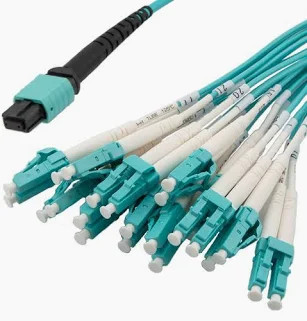 Enet 24 Fiber Strand MTP/MPO Female to 24x LC Male 12-Fiber Breakout Cable SMF OS2 9/125 3m - NCNR: Non-Cancelable and Non-Returnable - 24F-MTPFLC3MX12OS2-ENC