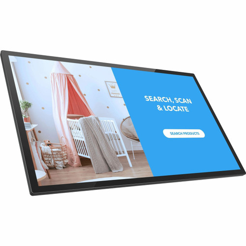 Elo 5054L 50-inch wide LCD Monitor, 4K UHD, HDMI 2.0 & DisplayPort 1.4, Projected Capacitive 40-Touch with Palm Rejection & Touch Thru, Clear Anti-friction Glass, USB-C, Black - E103538