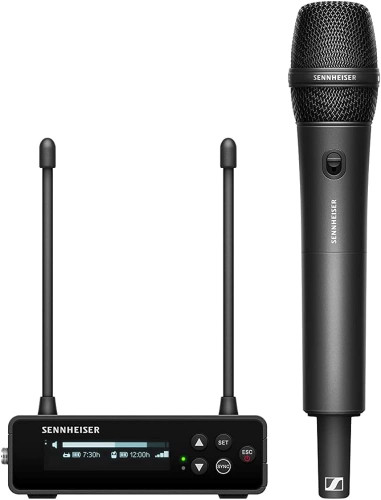 Sennheiser Portable Digital Wireless Set. Includes (1) Ew-Dp Ek Digital Portable Single Channel Receiver, (1) Ew-D Sk Digital Bodypack Transmitter, (1) Me 2 Omnidirectional Lavalier Microphone, (1) Ew-D Skp Digital Plug-On Transmitter - 700041