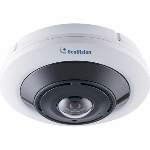 GeoVision 12MP H.265 Super Low Lux WDR IR Fisheye IP Camera - GV-RFER12700 is a 12 MP outdoor fisheye camera allowing you to monitor all angles of a location and can be installed to the ceiling or the wall - GV-RFER12700