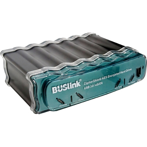 Global Silicon BUSlink CipherShield 1TB SSD FIPS140-2 256-bit AES USB BusPower Hardware Encrypted USB 3.0/eSATA Portable Drive - CDSE-4TSD-SU3