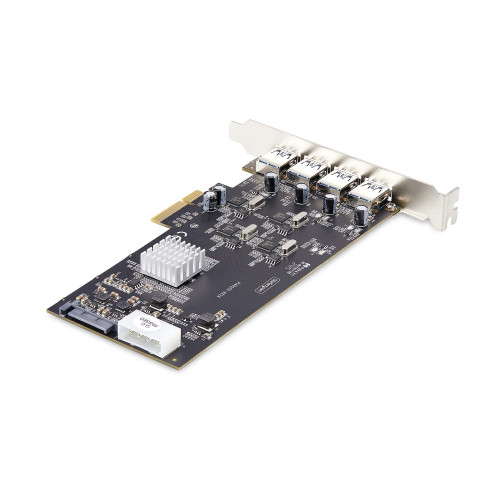 Startech 4-Port USB PCIe Card, USB 3.2 5Gbps, PCI Express Expansion Card with 4x Independent USB Controllers, 4x USB-A Ports - P5Q4A-USB-CARD