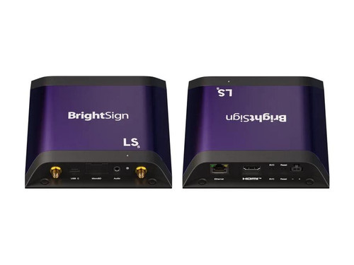 BrightSign H.265, Full HD, HTML5, graphics & digital audio, ideal for looping video, simple HTML5 widgets and animation and single touchscreen experiences - LS425