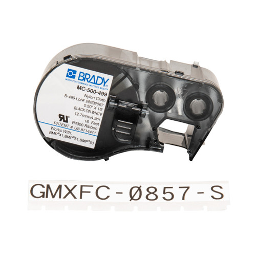 Brady Aggressive Adhesive Multi-Purpose Nylon Label Tape for M6 M7 Printers - 1in - M6C-1000-499