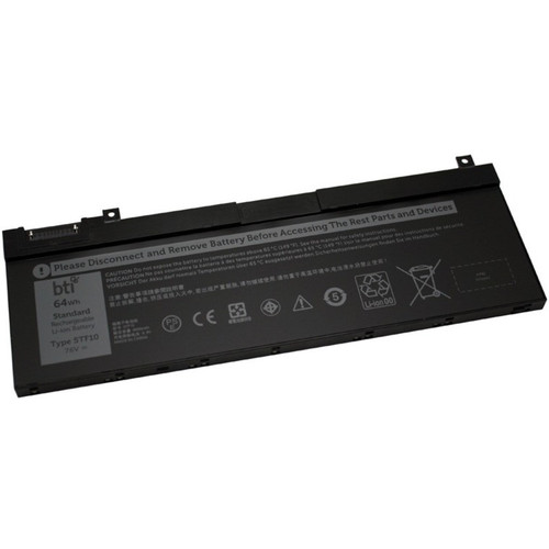 BTI Replacement battery for Dell PRECISION 7530, 7540, 7730, 7740, 5TF10, 0RY3F9, CN-0RY3F9, RY3F9, RW15F, 451-BCGO, 7.6V 8000mAh, 65 Whr 4 Cell Li-lon - 5TF10-BTI