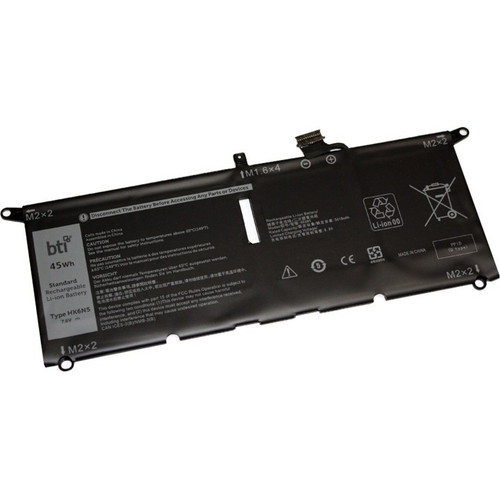 BTI REPLACEMENT for DELL INSPIRON 5390, 5391, 7490, 7390 2-IN-1, 7391 2-IN-1, LATITUDE 3301, VOSTRO 5390, 5391, XPS 9370, 9380, 7.6V 5921mAh Li-Ion 45 Whr 4 Cell Li-lon - HK6N5-BTI