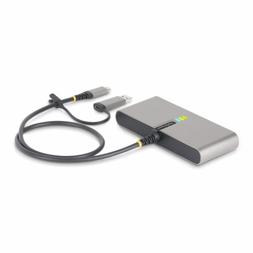 Startech 2-Port USB-C Hub With Gb Ethernet And Rs232 Ftdi Serial, Attached USB-C To USB-A Dongle, 100W Pd Pass-Through, 2X USB-A 5Gbps - 5G2A1SGBB-USB-C-HUB