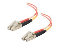 C2G 10m LC-LC 50/125 OM2 Duplex Multimode Fiber Optic Cable (Plenum-Rated) - Orange - 37979
