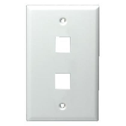 Legrand Ortronics FOG WHITE 2-PORT SINGLE GANG FACEPLATE - KSFPR2