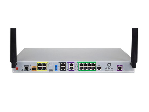 Ribbon Em-6000 Intelligent Edge With Fxs, Fxo, Pri, 4G Lte: Gig Ethernet (4 LAN, 2 WAN Ports), Fxs (8 Ports), Fxo (2 Ports), Pri (1 Port), 4G, 25 Call Count - EDGE-6000-8S-2X-P-4G-U