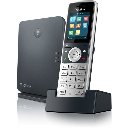 Yealink W77P IP Phone - Cordless - Corded - Bluetooth - Desktop, Wall Mountable - Black, Classic Gray - W77P