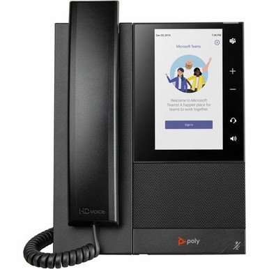 Poly CCX 505 IP Phone - Corded - Corded - Bluetooth - Desktop, Wall Mountable - Black - 849A5AA#ABA