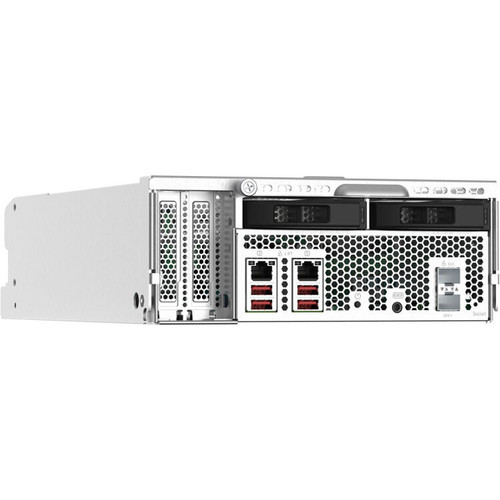 Qnap Intel Xeon E-2236 6 cores/12 threads 3.4 GHz processor (Bursts up to 4.8 GHz), 16 GB DDR4 ECC UDIMM memory (2 x 8 GB), 2 x NVMe Gen3 x2 M.2 slots, 2