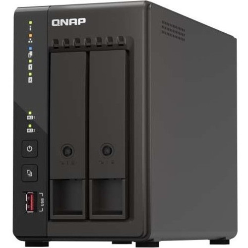 Qnap Intel J6412 4C processor 2.0 GHz, burst up to 2.6GHz, onboard 8GB RAM, 2 x SATA 6Gb/s, 2 x M.2 PCIe Geb 3 x2 slots, 2 x 2.5GbE, 2 x USB 3.2 Gen 2 type-A Ports, 1 x HDMI 1.4b(up to 4096 x 2160 @ 30Hz), 2x USB 2.0, long term supply up to 2029