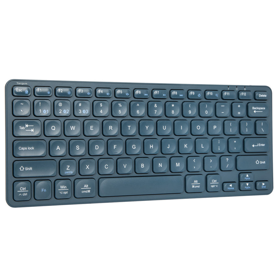 Targus Compact Multi-Device BluetoothÂ® Antimicrobial Keyboard (Blue) - PKB86202US