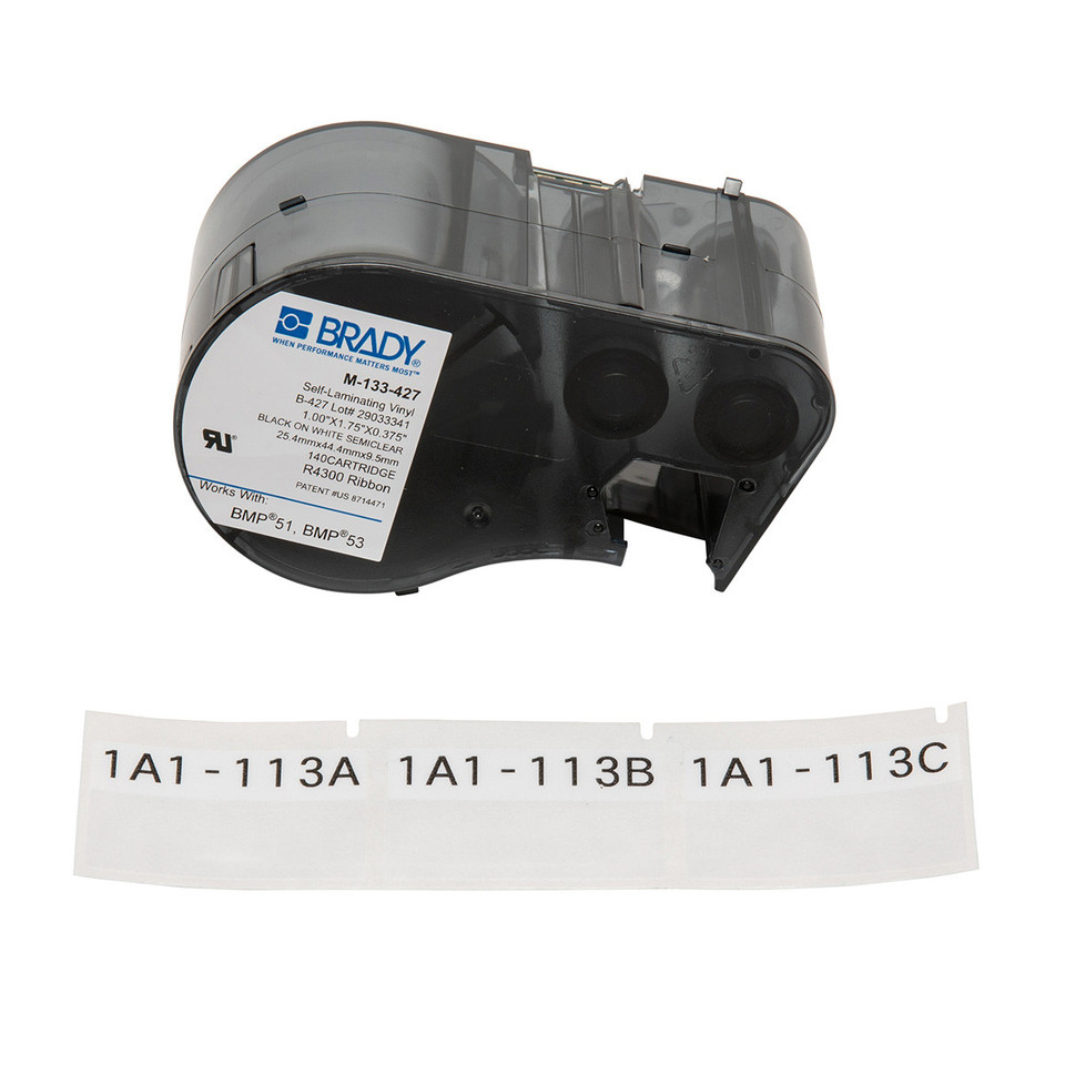 Brady MSERIES B427 WHT 1X1.75X.375 140 ROLL - M-133-427