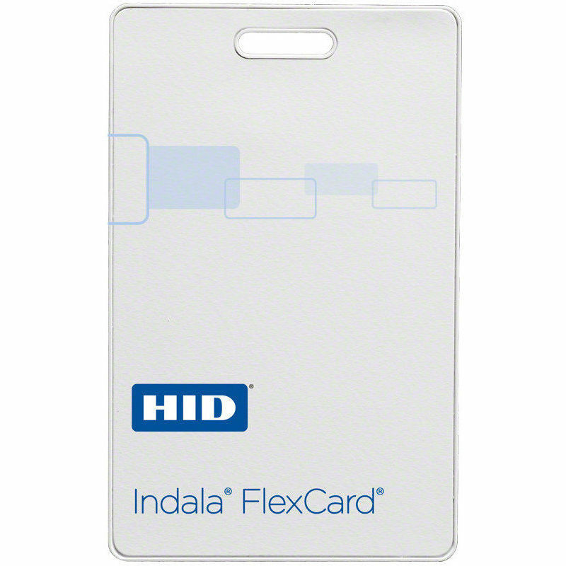 Hid Flex Card White WlogoO - FPCRD-SSSMW-0000